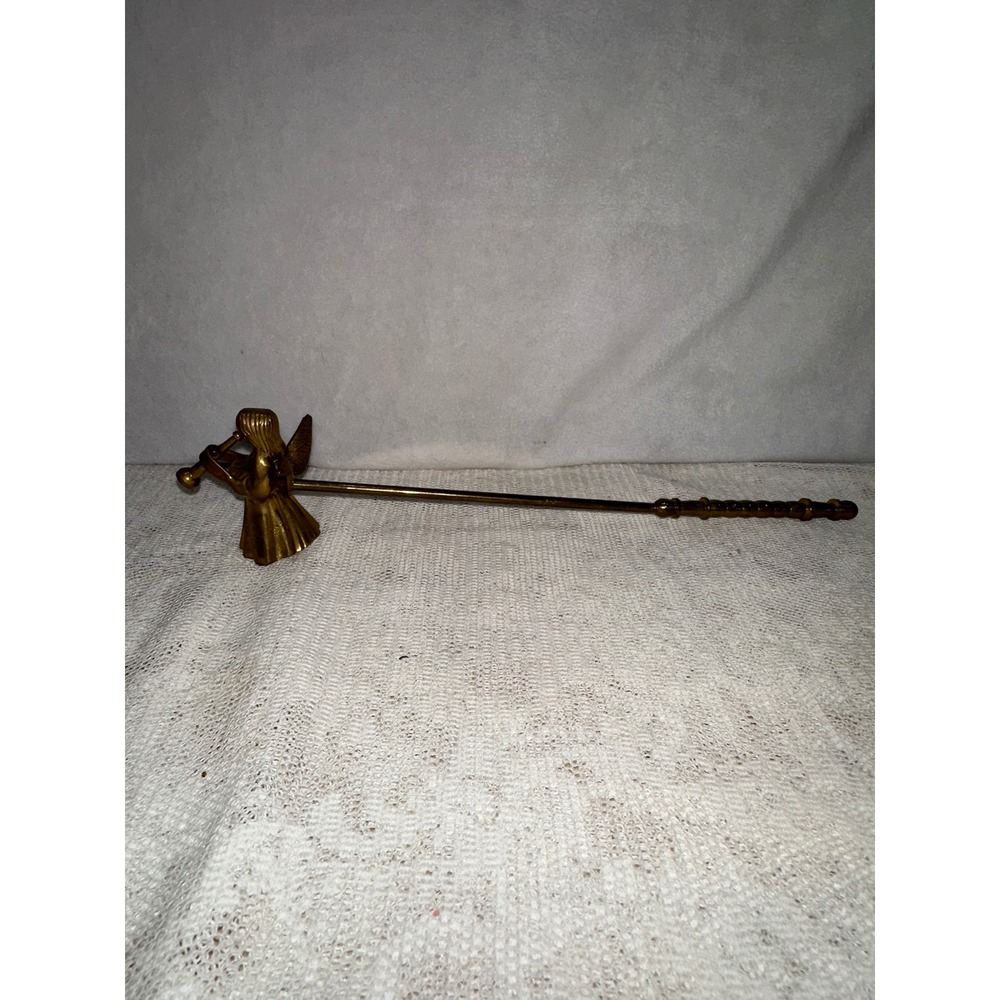 Vintage Brass Angel Trumpet Fireplace Tool Angel‎ Figurine Made in India